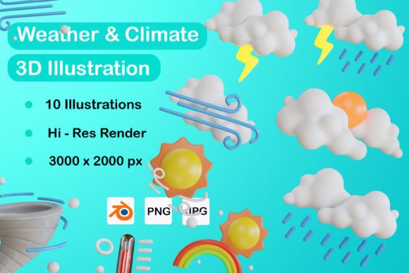 3D Weather and Climate Icons: Elevate Your Visual Storytelling