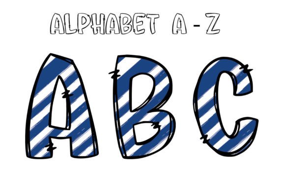 4th of July Alphabet Doodle PNG 5: A Festive Design Asset