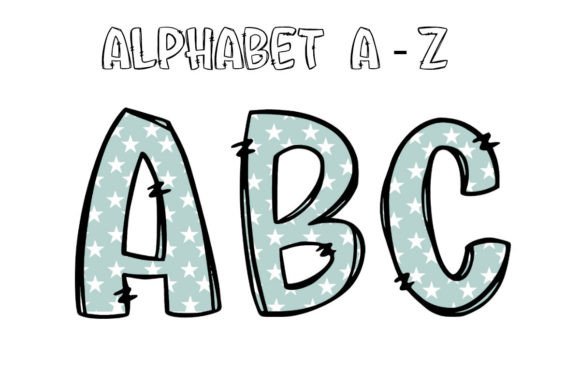 A Patriotic Twist: The American Flag Pastel Doodle Alphabet