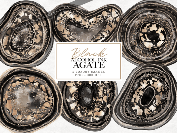 Black Agate Clipart Gemstone: 6 Essential Elements for Your Designs
