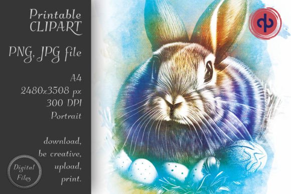 Easter Bunny 02 Clipart: A Design Asset for Spring