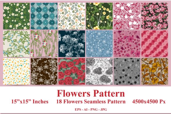 Elevate Your Creative Projects with a Floral Pattern Vector Bundle