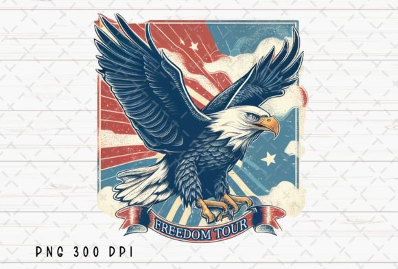 Freedom Tour Eagle America 4th July PNG: A Designer's Asset