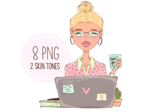 Girl Boss Clipart: Planner Clipart for Creative Projects