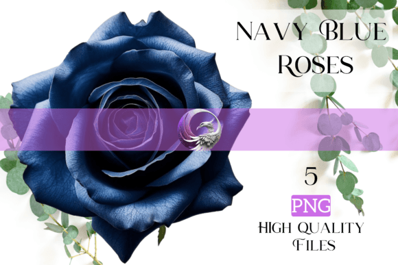 Navy Blue Roses: Digital Elegance for Your 2023 Summer Projects