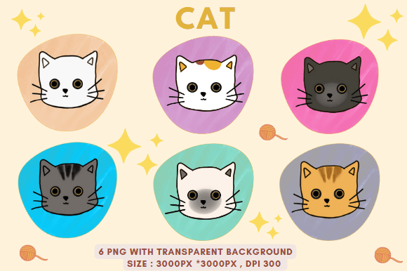 Unleash Creativity with the Cat Callection PNG Set