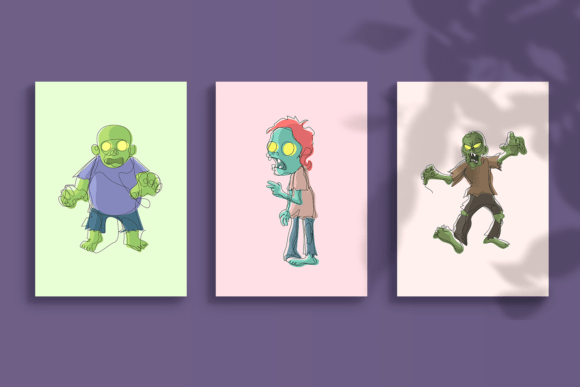Zombie Halloween Illustration: Spooky Vector Art for Your Projects